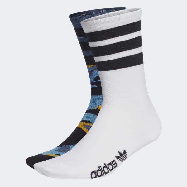 Multicolour Camo Crew Socks 2 Pairs F0354
