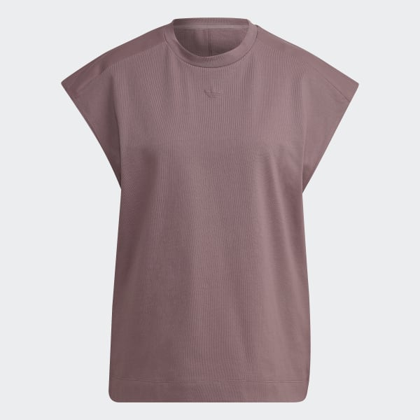 สีม่วง เสื้อยืด Adicolor Contempo Chunky 3-Stripes