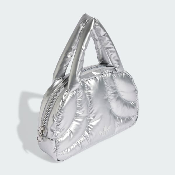 Silver 메탈릭 미니 볼링 백 