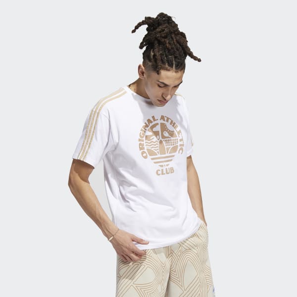 Branco T-shirt 3-Stripes Original Athletic Club VB110