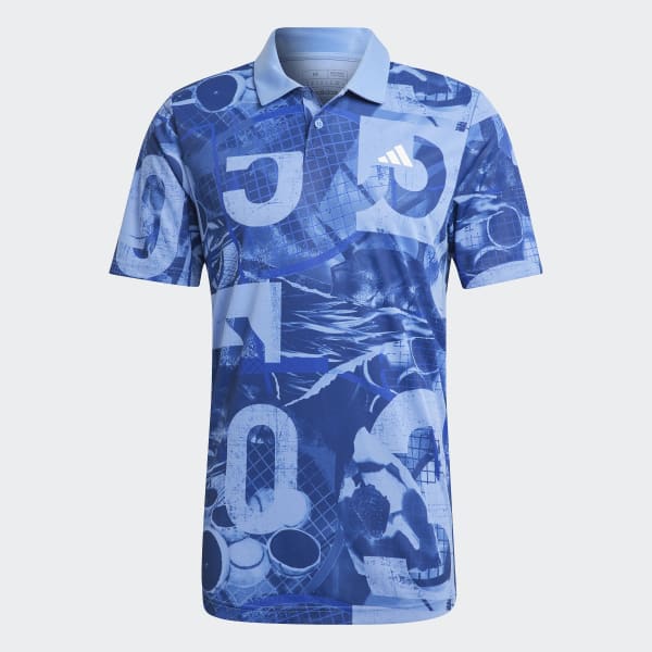 Blue Club Tennis Graphic Polo Shirt