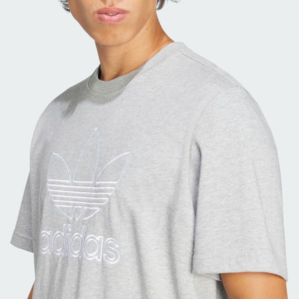 Grey Adicolor Outline Trefoil Tee