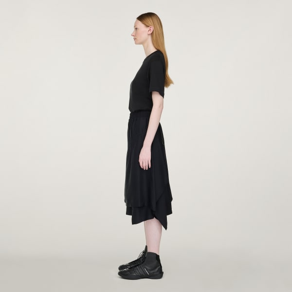 Black Y-3 Rayon Twill Skirt