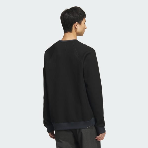 ブラック シティエスケープ ルーズフィット 裏起毛 ワッフル スウェット