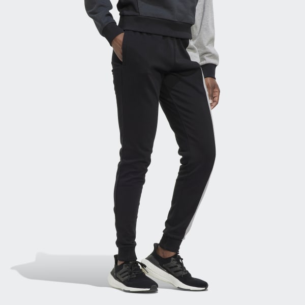 Adidas originals joggers with colour blocking in best sale black