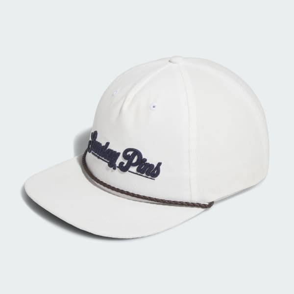 adidas Leather Cord Corduroy Hat - White | Men's Golf