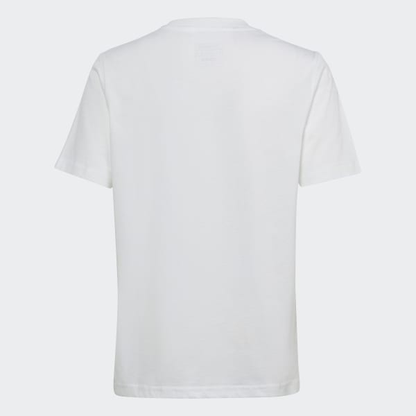 Branco T-shirt Larga em Algodão Essentials