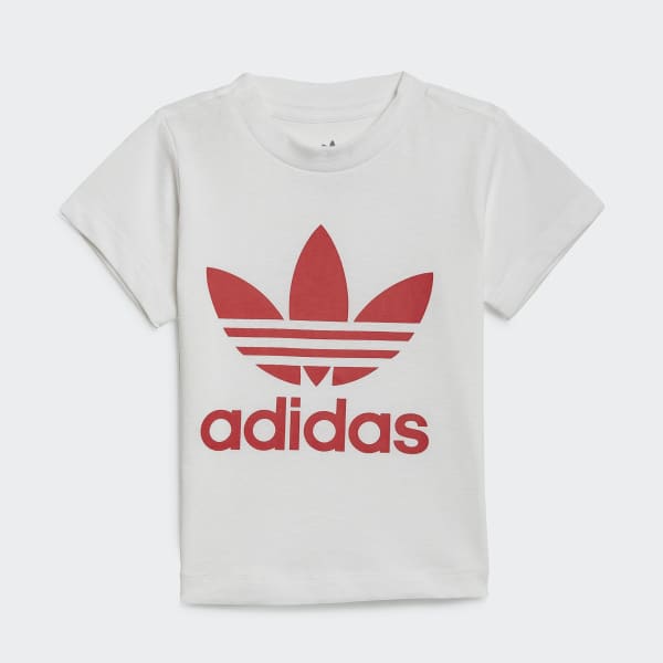 Λευκό Trefoil Shorts Tee Set