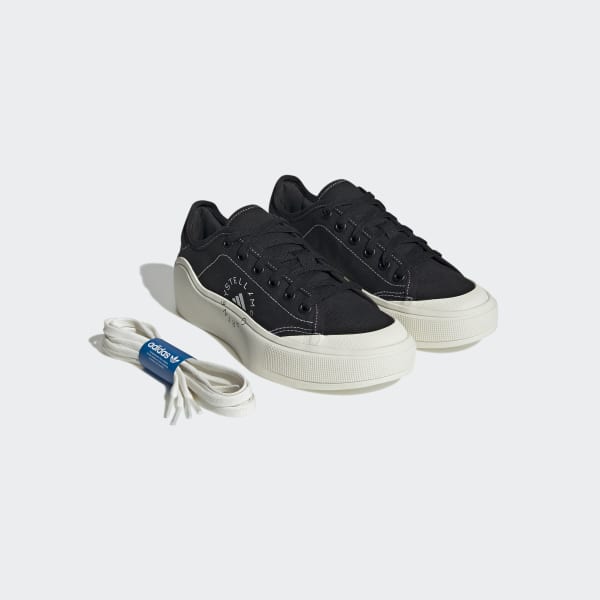 Men's shoes adidas x Stella McCartney Court Cotton Core Black/ Core Black/  Off White