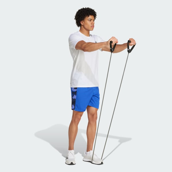 Bleu Short de training camouflage Train Essentials