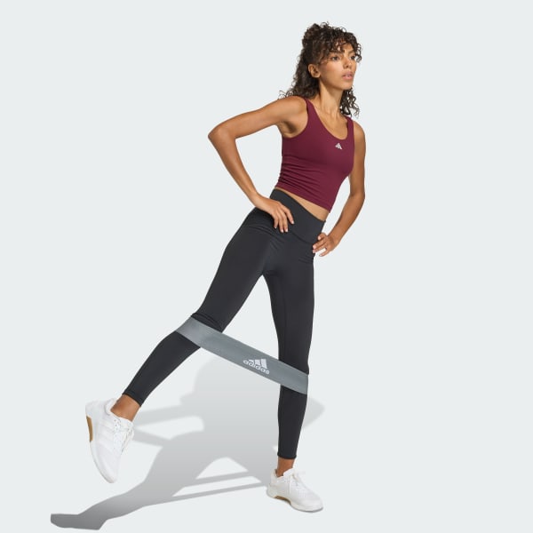 Burgundy 3 Stripes Studio All Me Linne med light support