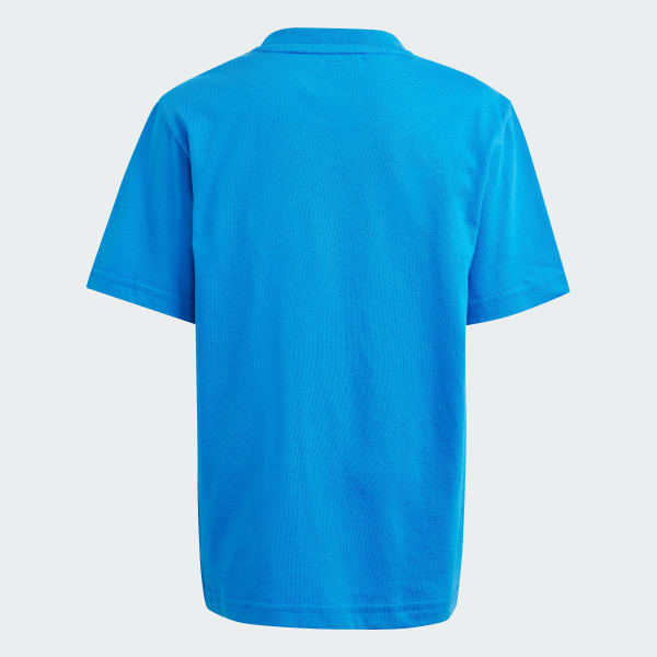 Azul Conjunto de Verano de Playera Corta Estampada