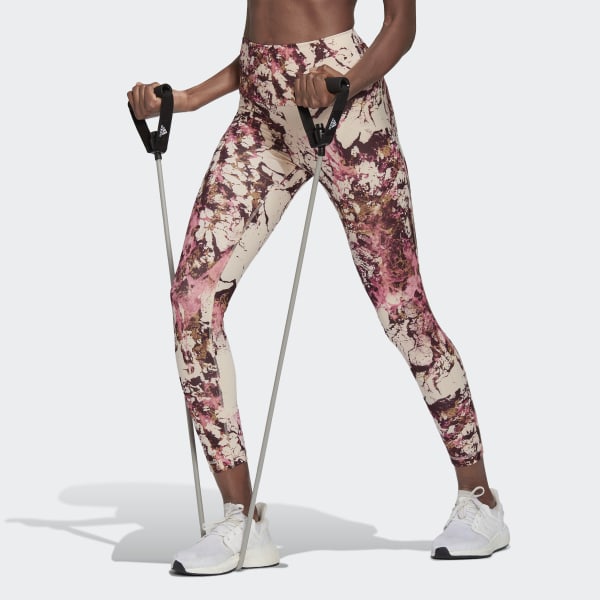 Arancione Leggings 7/8 da yoga Essentials Print