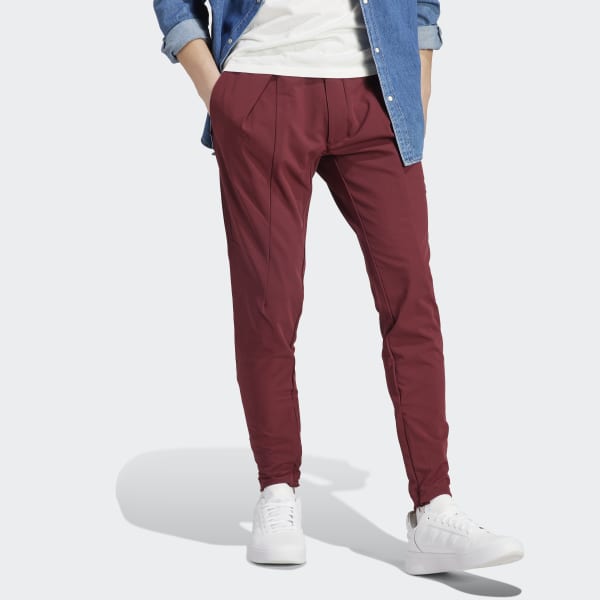 Buy Red Cotton Poly Blend Slim Fit Pant For Men by Line out line Online at  Aza Fashions.