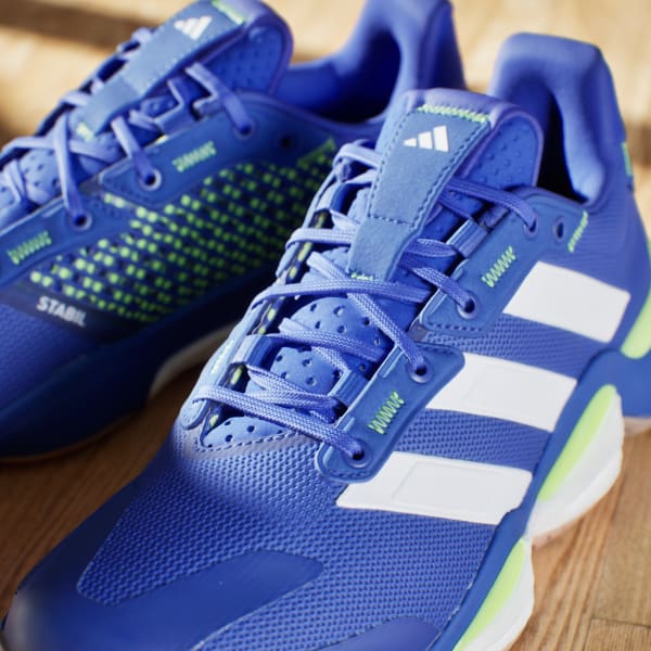 Adidas Stabil 16 Indoor Shoes Men Lucid Blue Cloud White Lucid Lemon 8