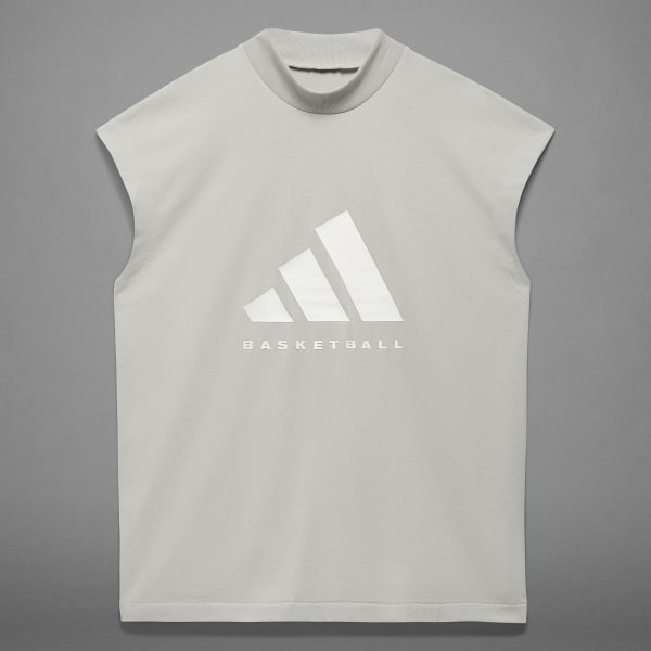 Adidas Originals Mens Adidas Basketball Sleeveless T-shirt In Talc