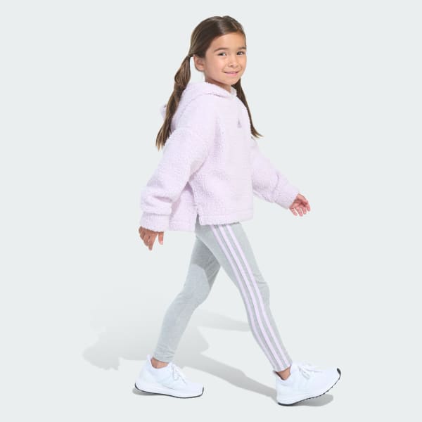 adidas Long Sleeve Hooded Sherpa Set Kids Purple Free Shipping with adiClub adidas US