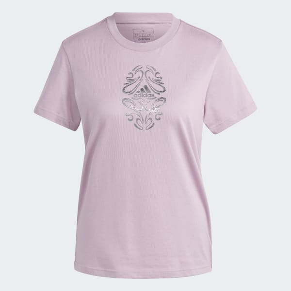Morado Camiseta Metallic Graphic
