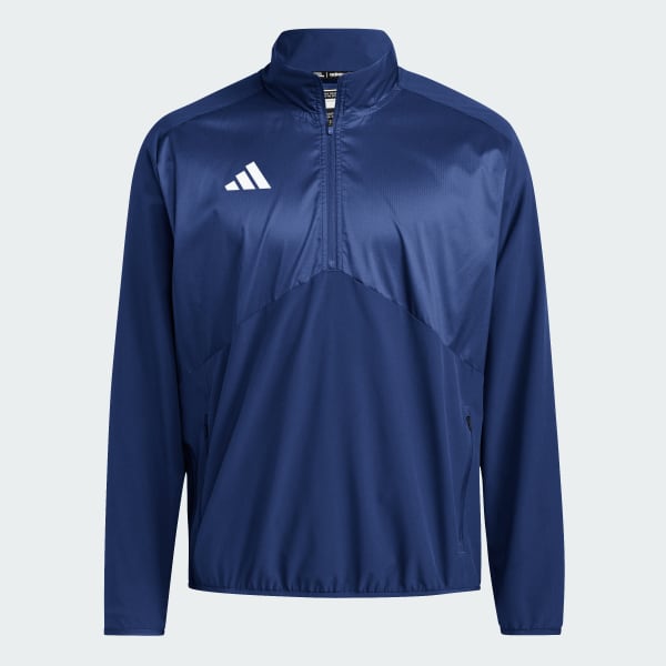 modrá Training Sideline Woven 1/4-Zip Top