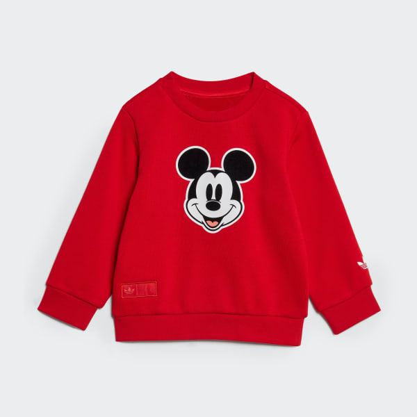 Rojo Conjunto Polerón y pantalón adidas x Disney Mickey Mouse (Bebé)