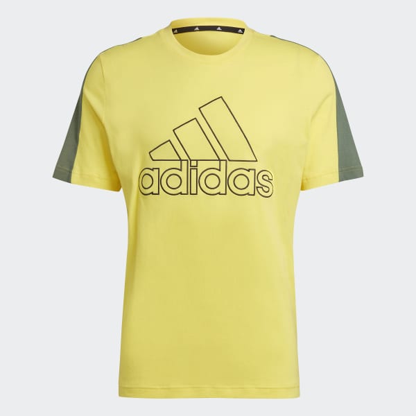 Giallo T-shirt Future Icons Embroidered Badge of Sport DO009