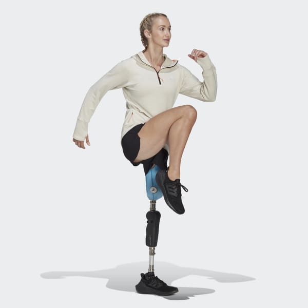 bézová Mikina s kapucňou X-City Flooce Running Long Sleeve DC046