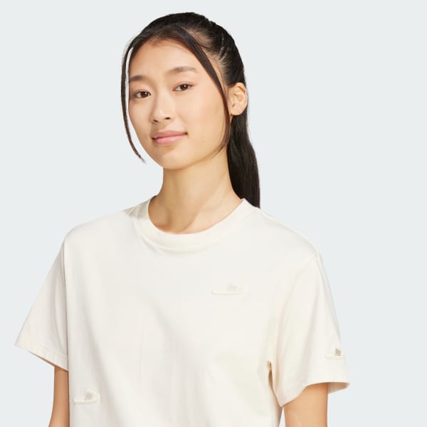 adidas Lounge Slide Graphic Tee - White | adidas Singapore