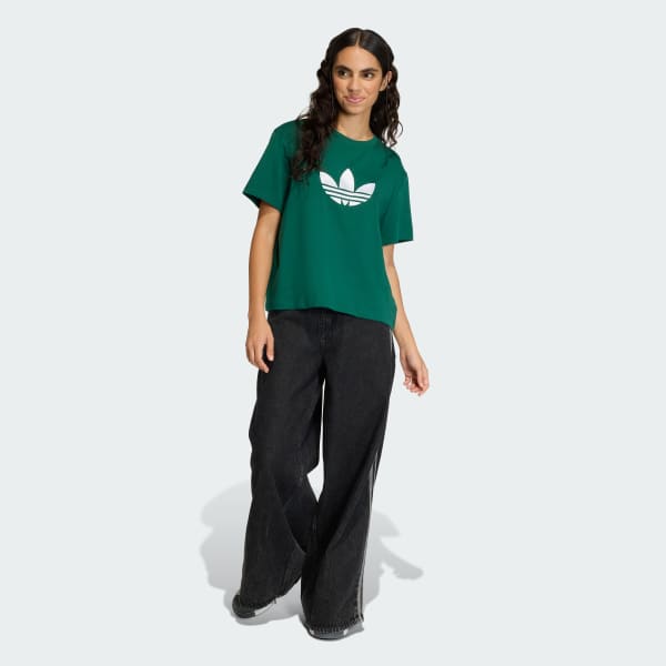 Green TREFOIL TEE BOXY