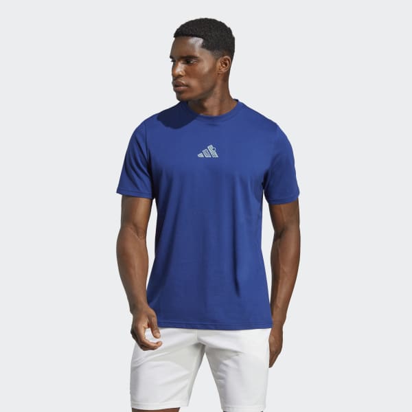 Blau Tennis Graphic T-Shirt