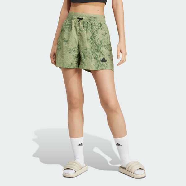Green City Escape Woven Shorts