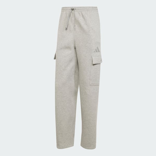 gris Pantalon droit cargo large molleton ALL SZN