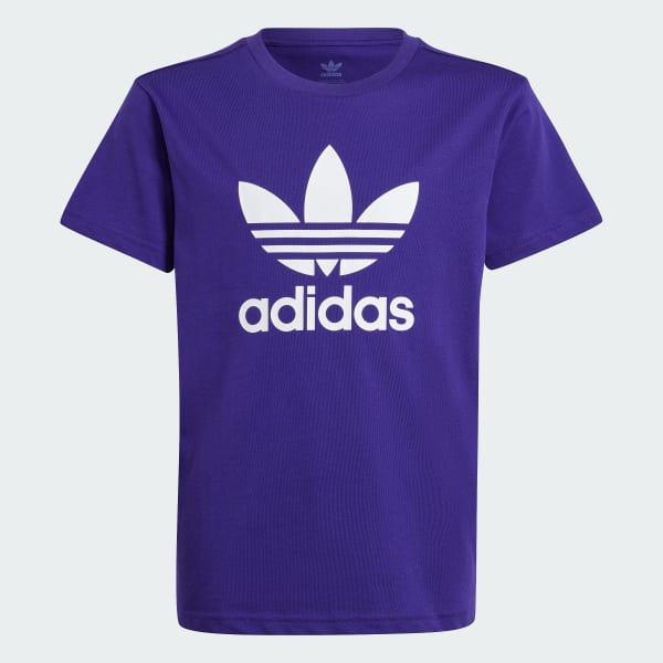 Μωβ Adicolor Trefoil Tee Kids