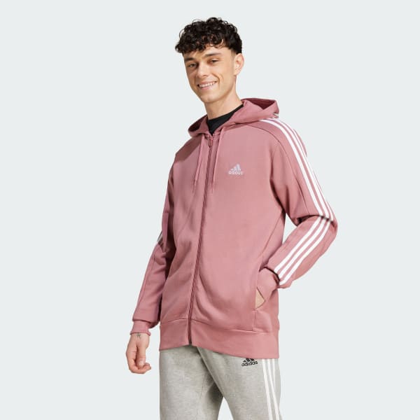 Essentials French Terry 3 Streifen Kapuzenjacke