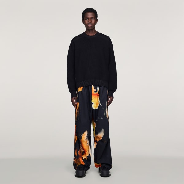 Negro Pantalón de sarga estilo cargo Y-3 AOP UT