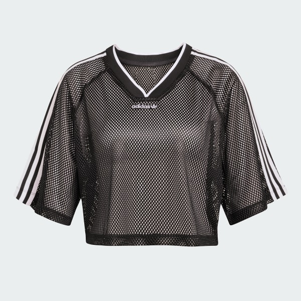Black MESH SHORT SLEEVE TEE