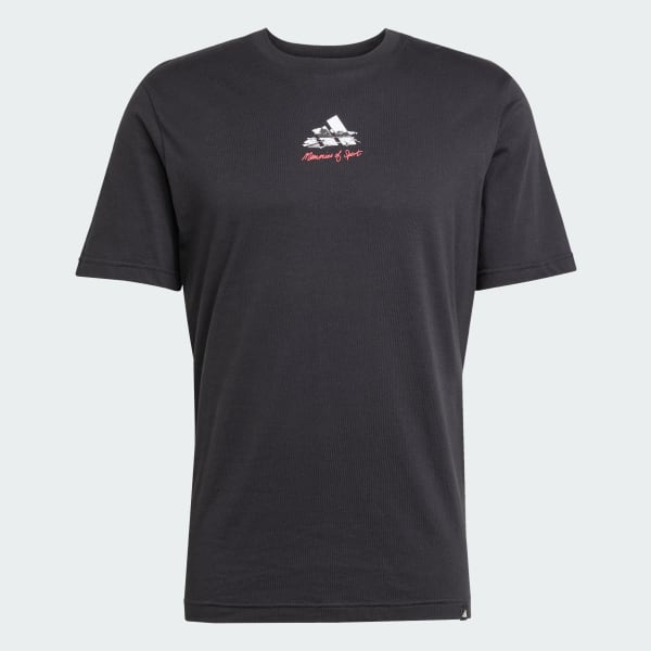 สีดำ เสื้อยืดพิมพ์ลาย Memories Of Sport Gallery