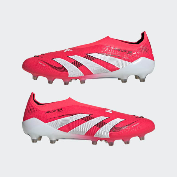 adidas Predator Elite Laceless Artificial Grass Cleats - Red