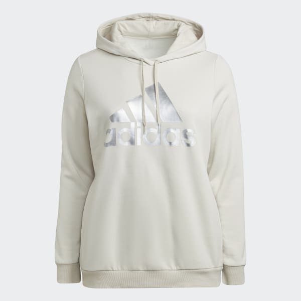 Beige Sweat-shirt à capuche Essentials Logo Fleece (Grandes tailles) IXV15