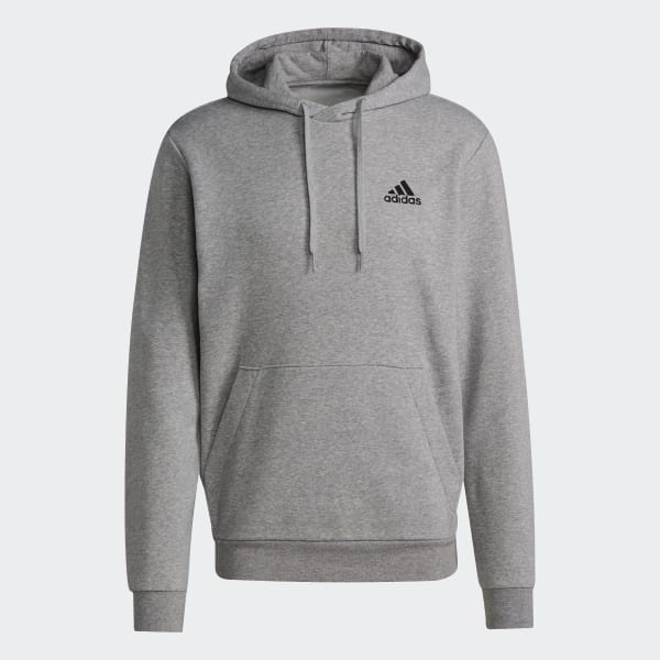 adidas Essentials Logo Fleece Hoodie - Grey