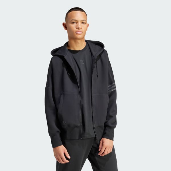 adidas Sudadera con Gorro y Cierre Frontal Street Neuclassics Negro adidas Mexico