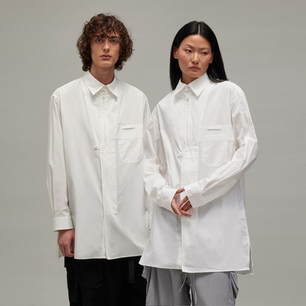 White Y-3 U Zip Shirt