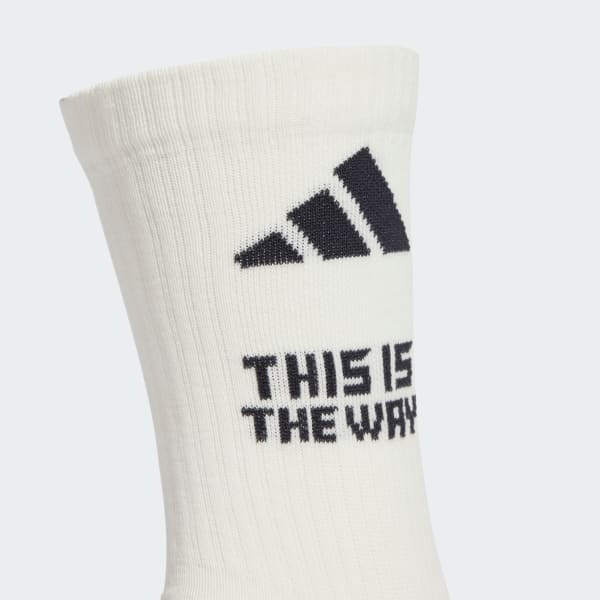 White ADIDAS STAR WARS MANDALORIAN ADULTS SOCKS