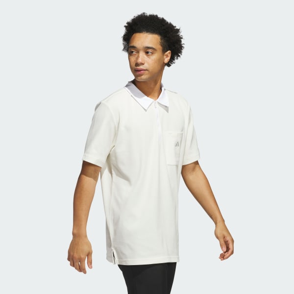 adidas Essentials Quarter-Zip Polo Shirt - White | Free Shipping