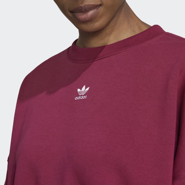Czerwony Adicolor Essentials Fleece Sweatshirt IZQ74