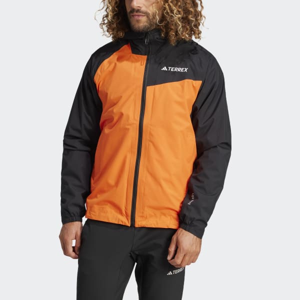 adidas climaproof レインウェア Mサイズ ネイビー/レッド アディダス テレックス マルチ 2層構造 RAIN. RDYジャケット