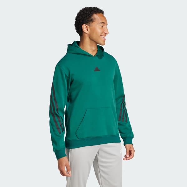 Adidas Future Icons 3 Stripes Hoodie Green XS S S S L S XL S XS S L XL 3XL LT XLT 3XLT A 2XS A XS A S A M A L A XL A 2XL A 3XL A 4XL Men Lifestyle