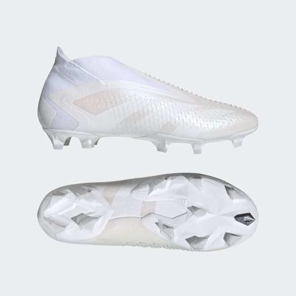 White Predator Accuracy+ Firm Ground Soccer Cleats