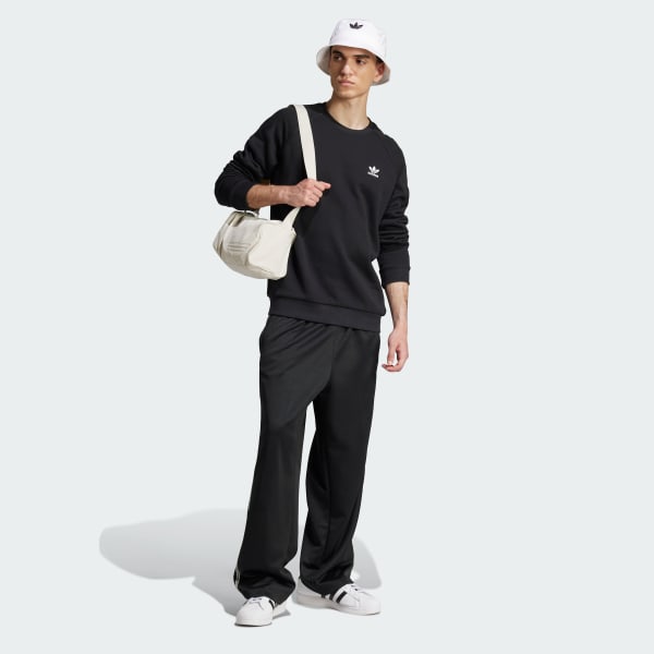 Svart Trefoil Essentials French Terry Crew Sweatshirt