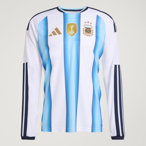 Blanco Camiseta manga larga primera equipación Argentina 26 Oficial