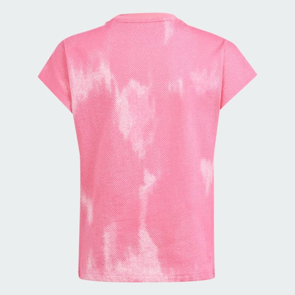 Pink Future Icons Allover Print Cotton Tee Kids